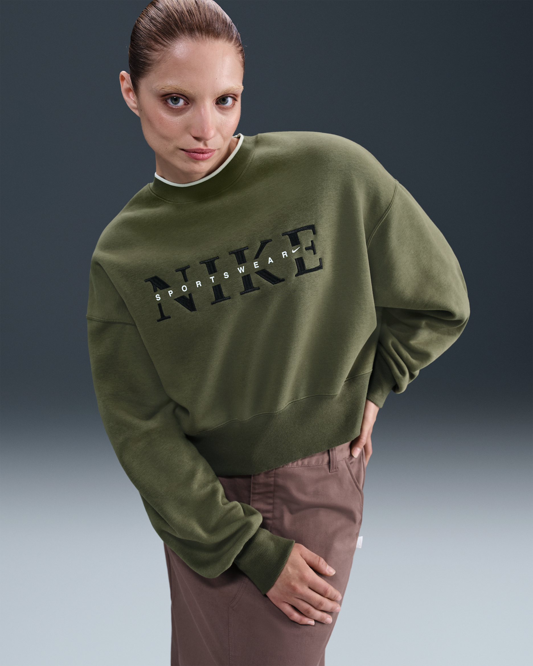 Nike Sportswear Phoenix Fleece Women's Oversized Crew-Neck